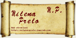 Milena Prelo vizit kartica
